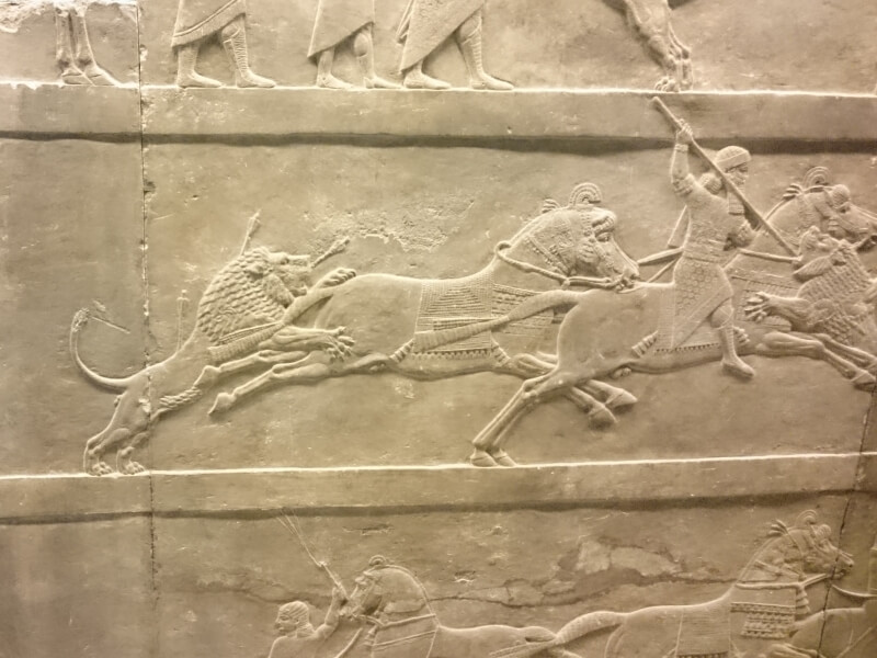 大英博物館 アッシリアのライオン狩りのレリーフ