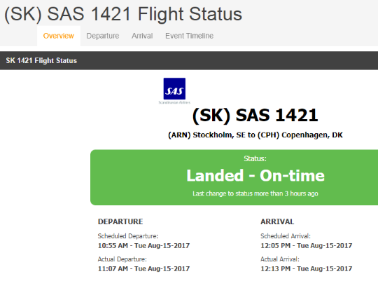 カンジナビア航空:SAS 航空券 予約