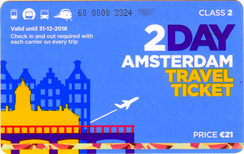 アムステルダム トラベルチケット Amsterdam travel ticket