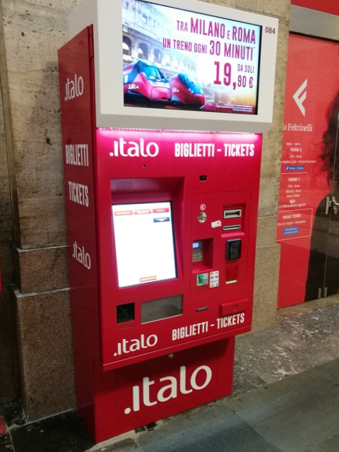 イタリア イタロ 自動券売機