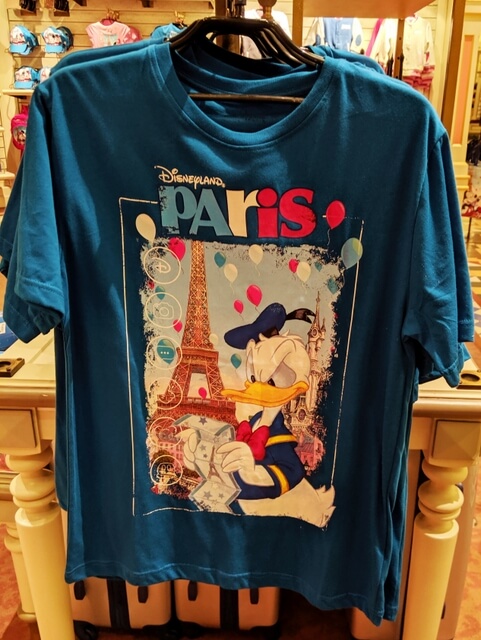 パリ ディズニーランド グッズ ショップ お土産 ドナルド・パリ・ディズニー・Tシャツ