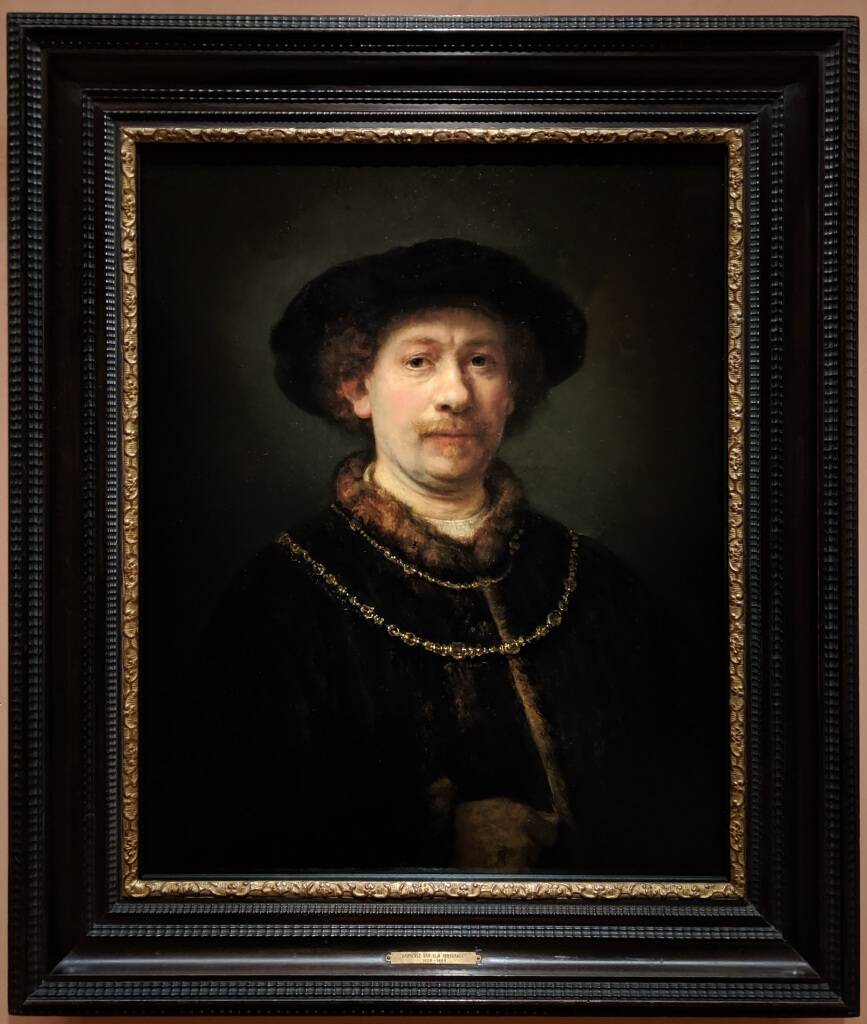 ティッセン・ボルネミッサ美術館 帽子と2本の鎖を身に着けた自画像